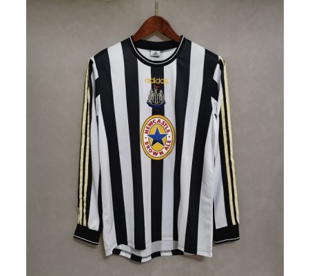 Newcastle 97/99 Home Black&White Long Sleeve Soccer Jersey